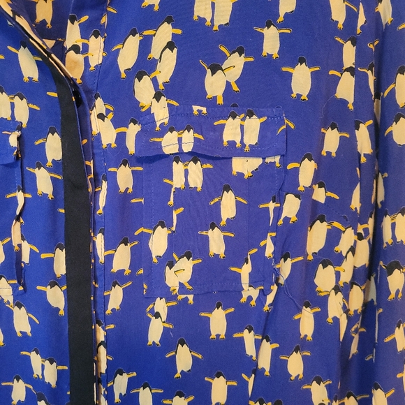 Maeve Penguin Patterned Button-Up Shirt - Picture 4 of 16